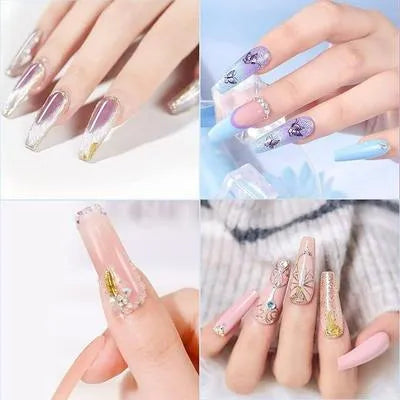 Pack of 12 Stylish Acrylic Fake Nail (12 Pic)