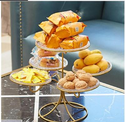 Golden Iron Decorative Plate - 1 Pc