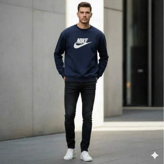 1 Pc Men's Fleece Printed Sweatshirt